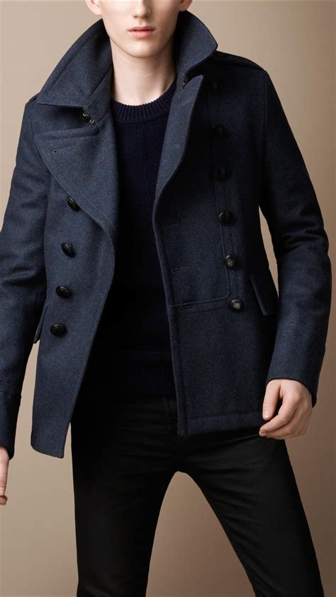 burberry mens peacoats|burberry men military coats.